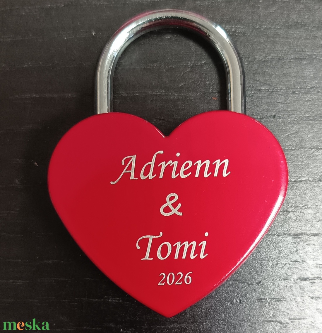 Szerelem lakat - otthon & életmód - dekoráció - asztal és polc dekoráció - gravírozott táblák - Meska.hu