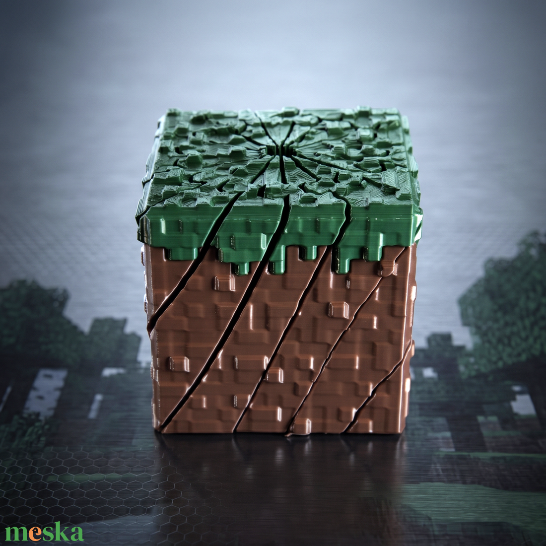 Minecraft fűkocka-fidget - játék & sport - húzó & tolójátékok - Meska.hu