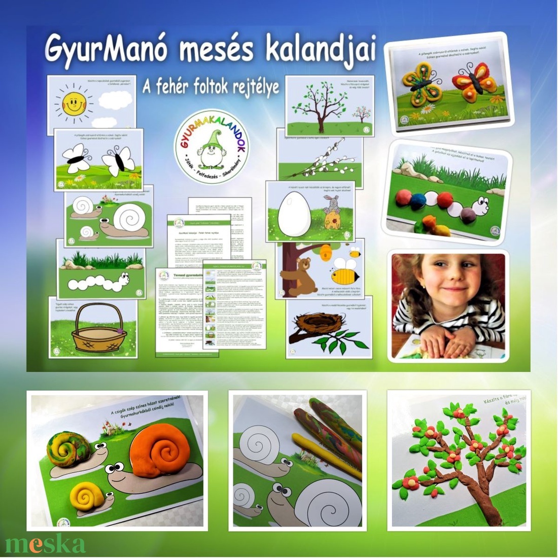 A fehér foltok rejtélye játékcsomag � Nyomtatható PDF - GyurManó mesés kalandjai sorozat - játék & sport - készségfejlesztő és logikai játék - oktató játékok - Meska.hu