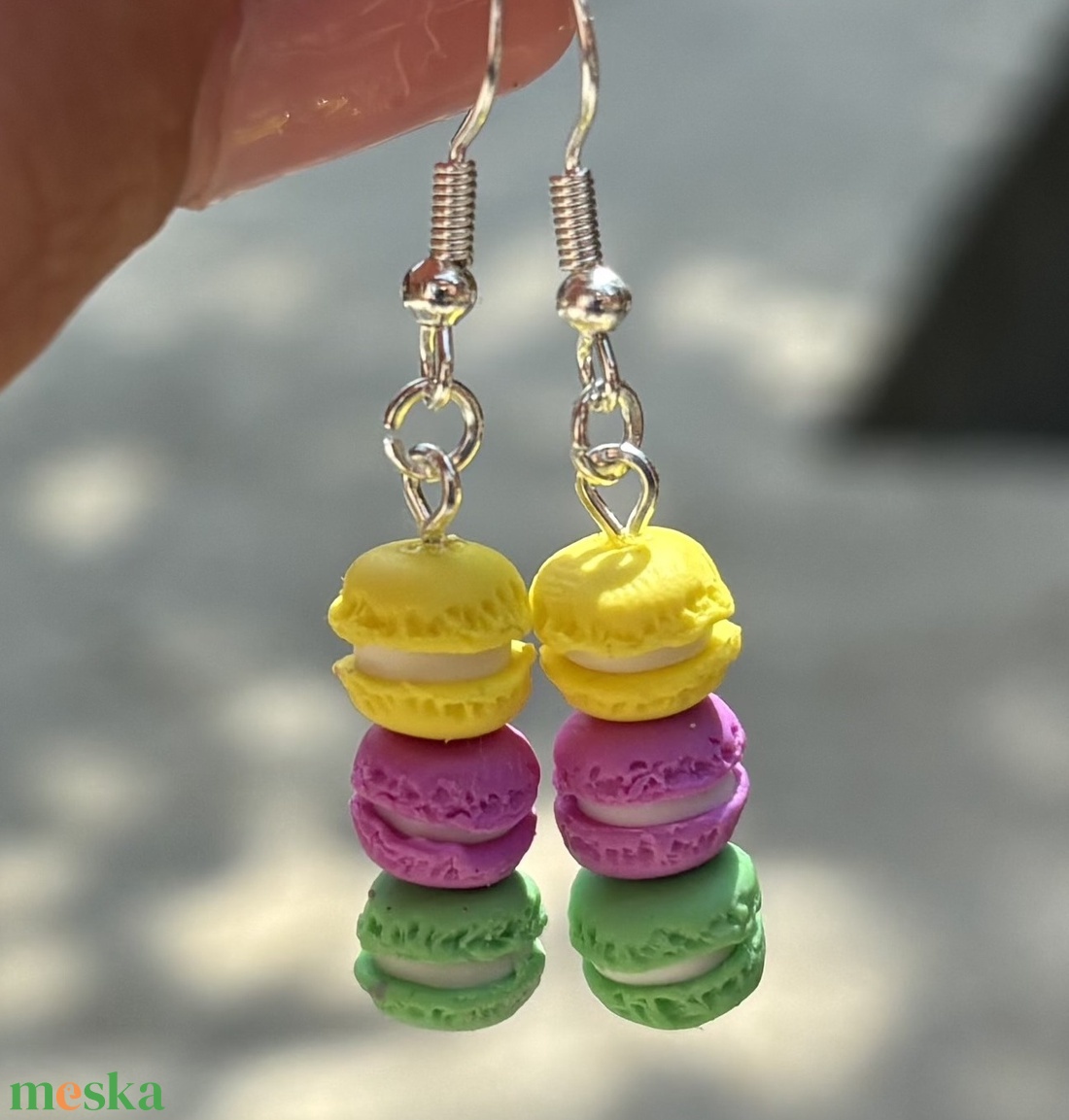 Macaron lógós fülbevaló - ékszer - fülbevaló - lógó fülbevaló - Meska.hu Macaron lógós fülbevaló - ékszer - fülbevaló - lógó fülbevaló - Meska.hu