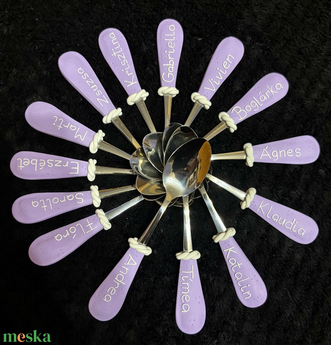 Névvel ellátott teáskanál - otthon & életmód - konyhafelszerelés, tálalás - tálalás - kanál & villa - Meska.hu