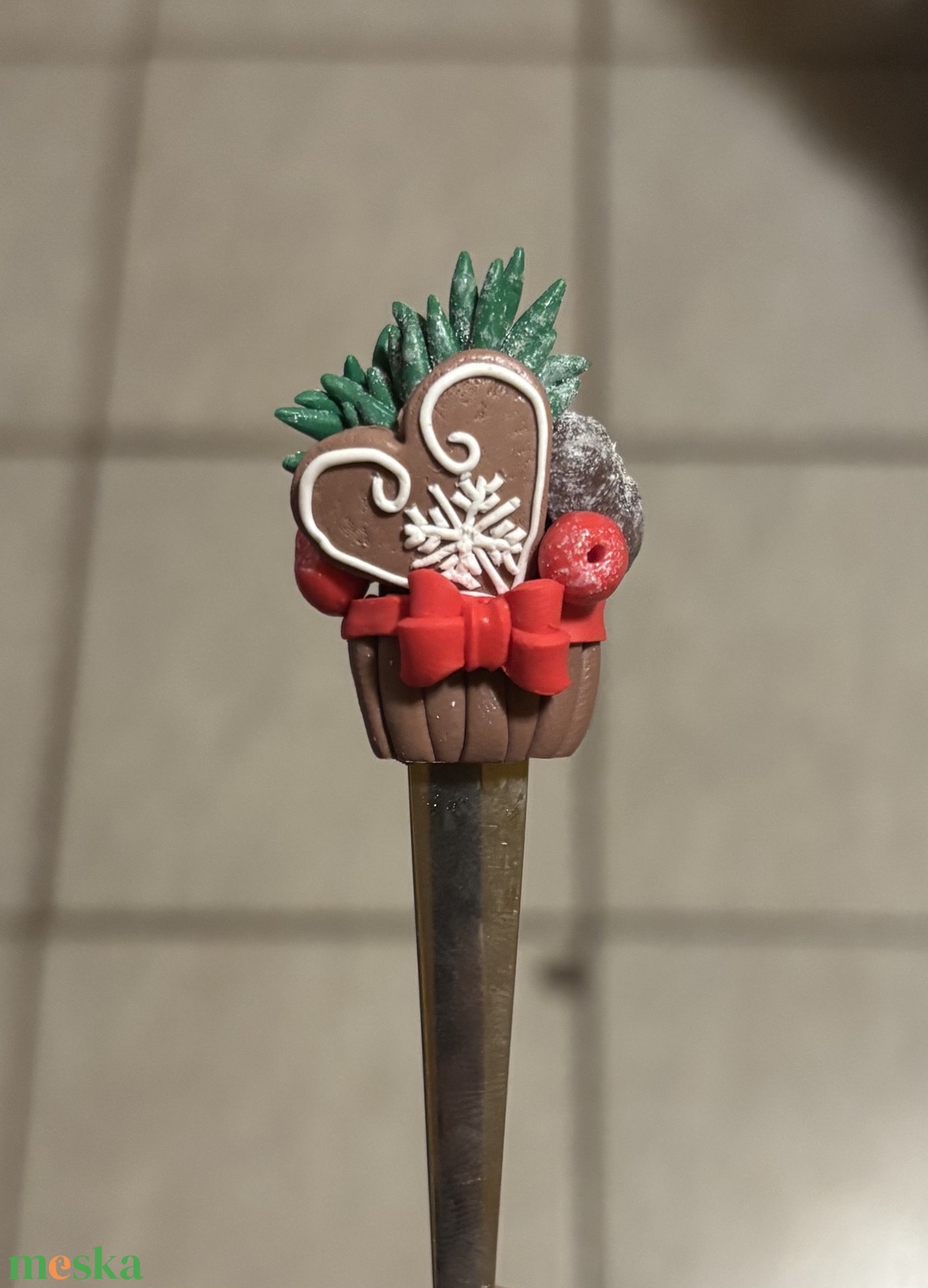 Karácsonyi teáskanál - otthon & életmód - konyhafelszerelés, tálalás - tálalás - kanál & villa - Meska.hu