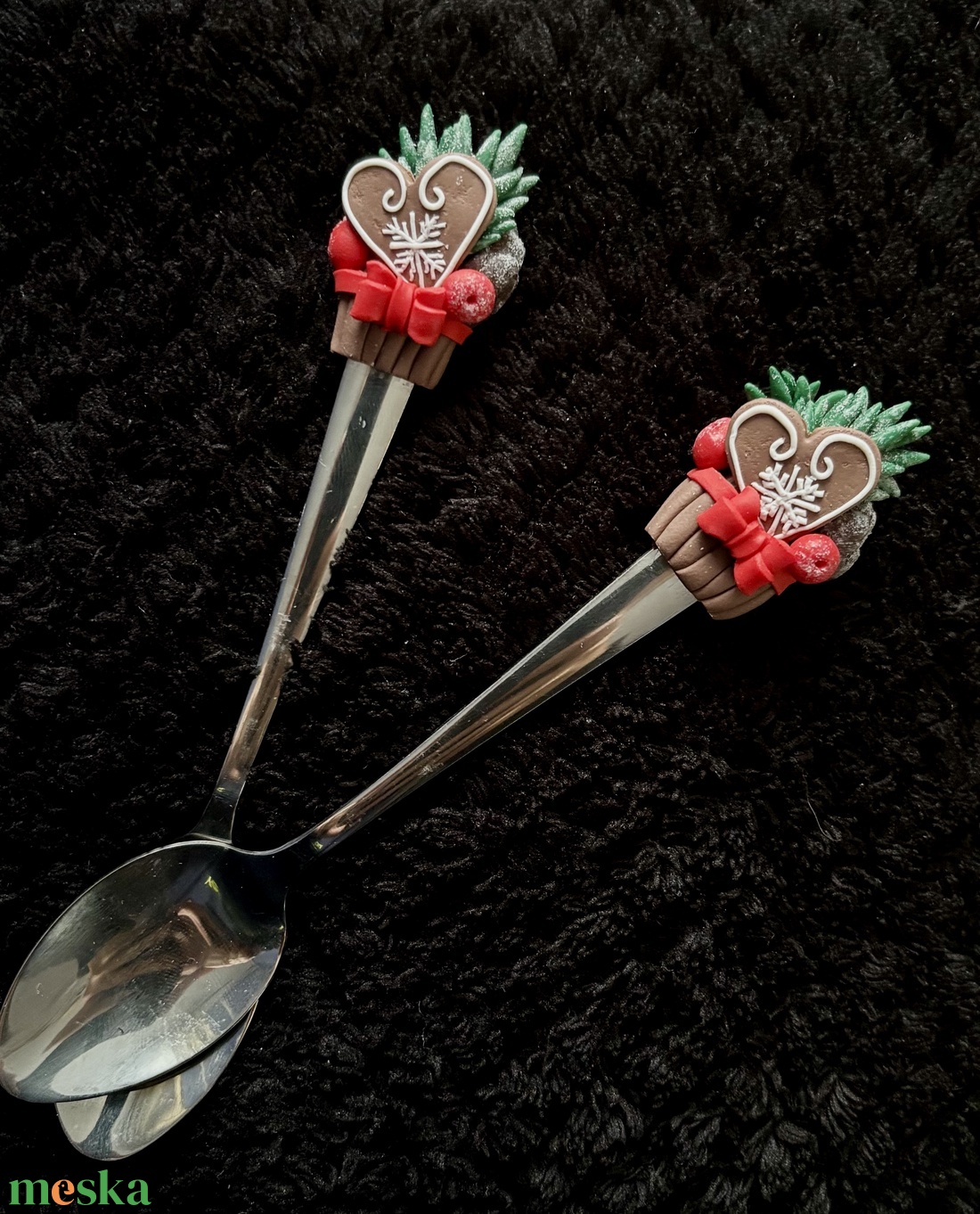 Karácsonyi teáskanál - otthon & életmód - konyhafelszerelés, tálalás - tálalás - kanál & villa - Meska.hu