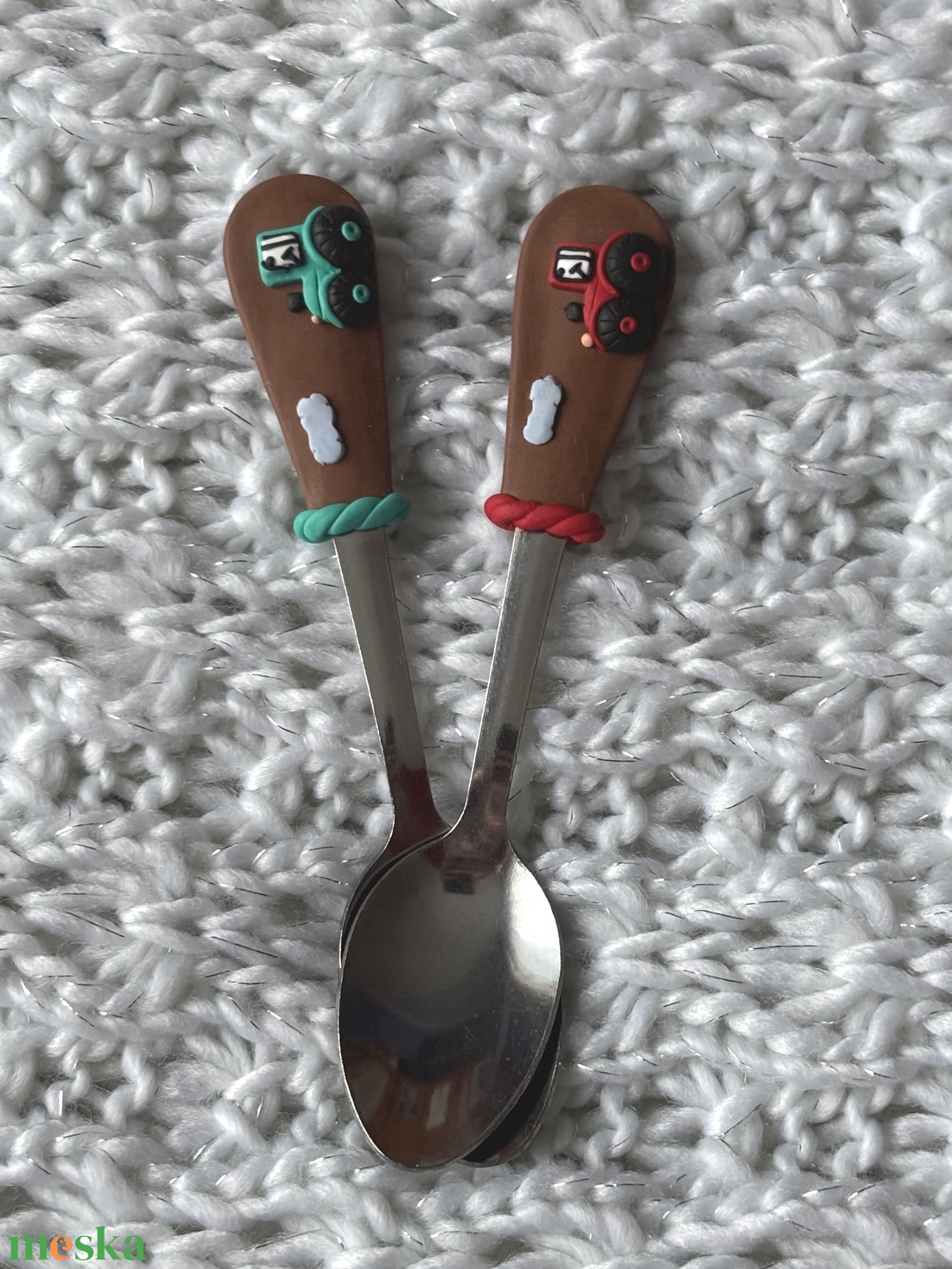 Traktoros teáskanál - otthon & életmód - konyhafelszerelés, tálalás - tálalás - kanál & villa - Meska.hu