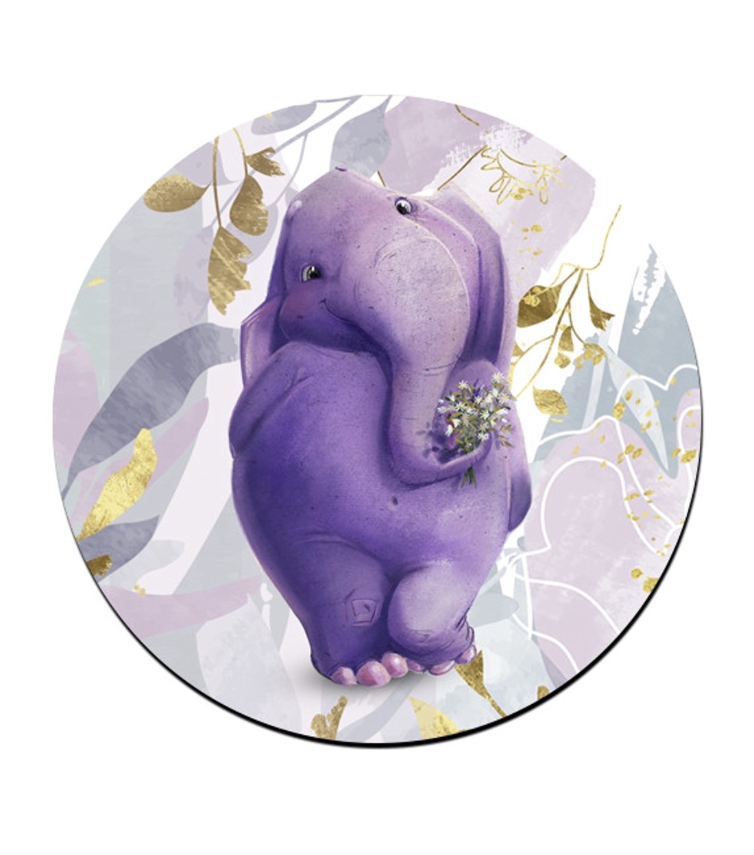 Tündéri lila elefánt mintás bögre alátét -  - Meska.hu