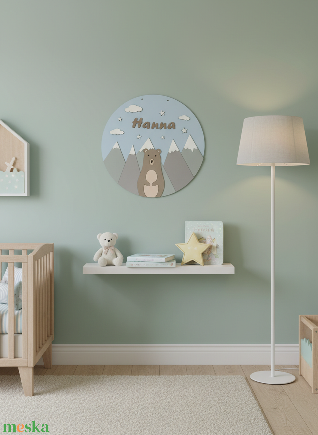 Névtábla - baba - mama - babaszoba dekoráció - gyerek névtábla - Meska.hu