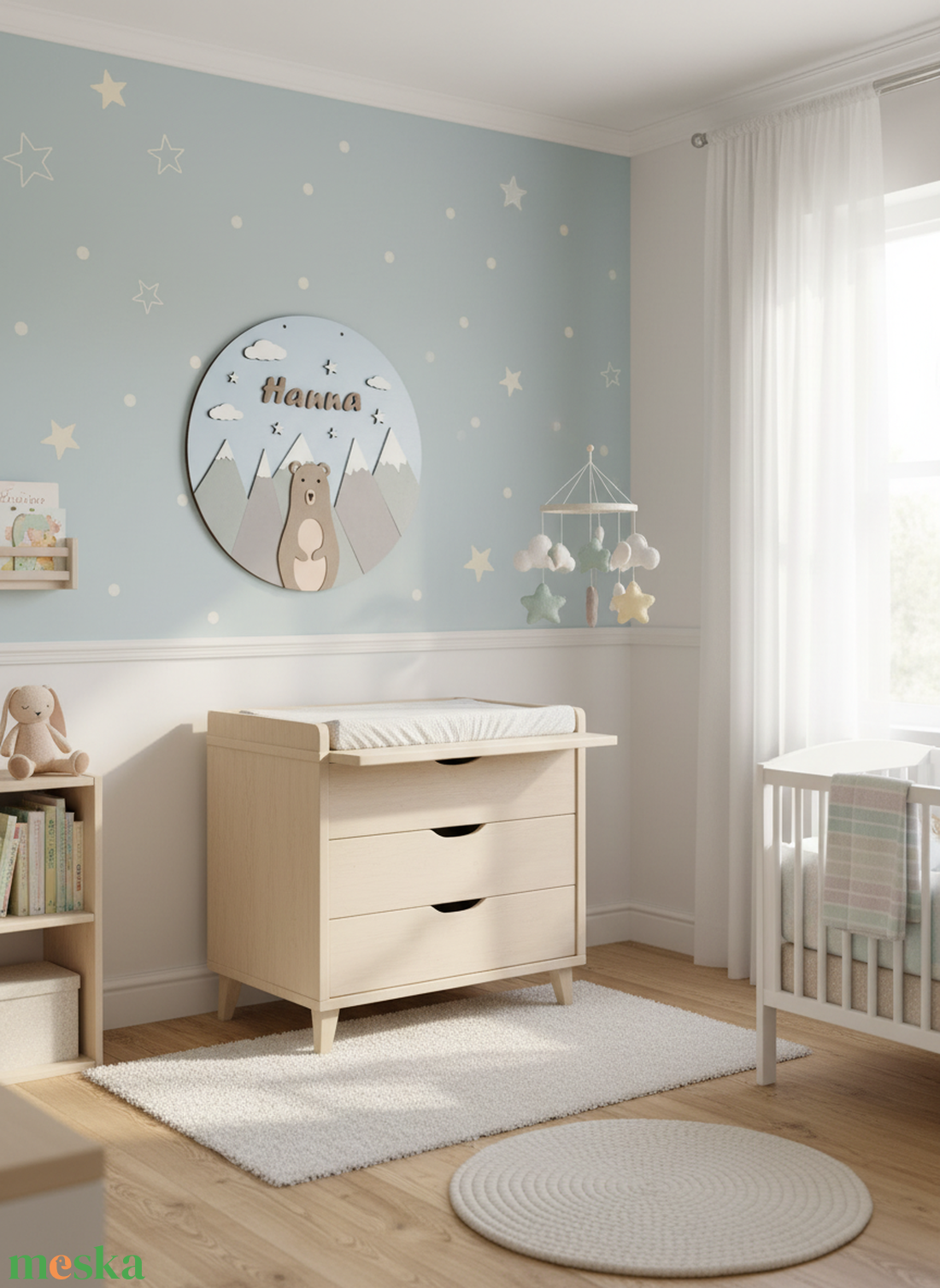 Névtábla - baba - mama - babaszoba dekoráció - gyerek névtábla - Meska.hu