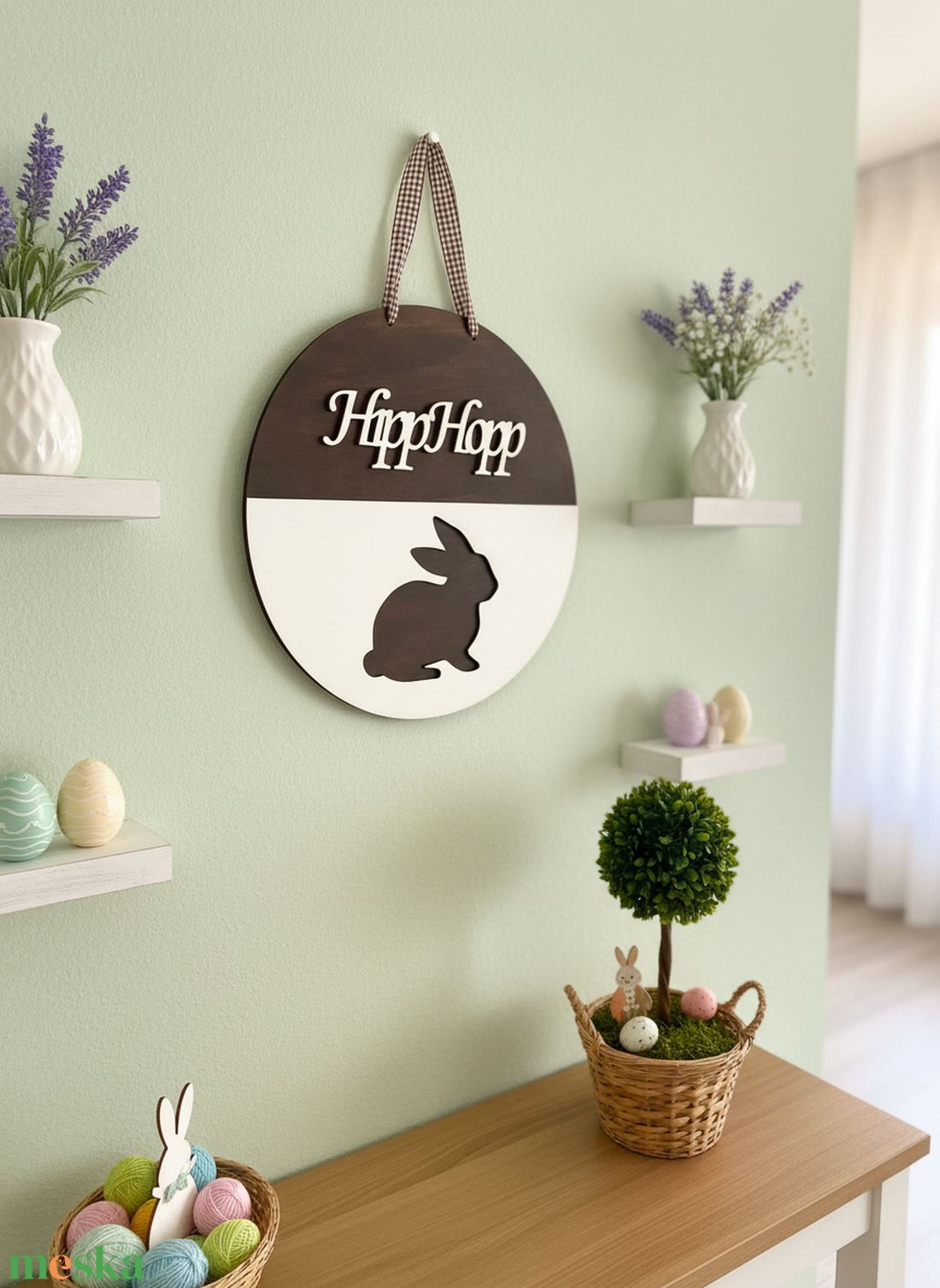 Húsvéti kopogtató - ünnepi díszek, dekorációk - húsvéti díszek és dekorációk - húsvéti ajtódísz, kopogtató - Meska.hu