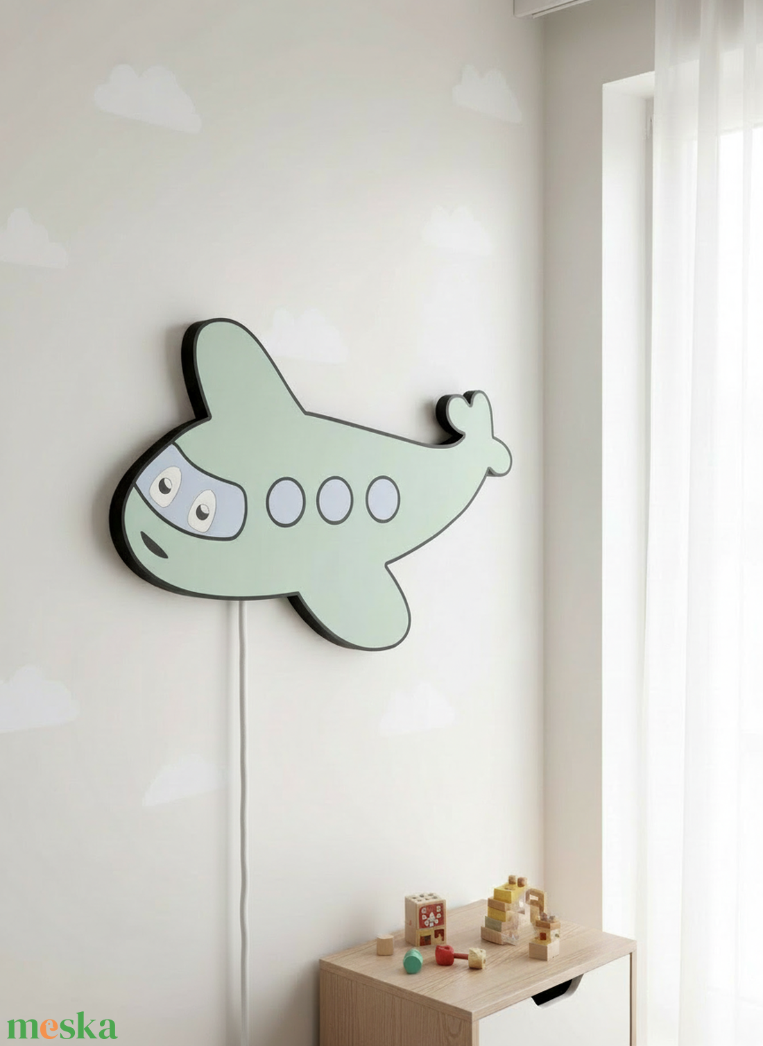 Repülős gyereklámpa - baba - mama - babaszoba dekoráció - éjszakai fény - Meska.hu