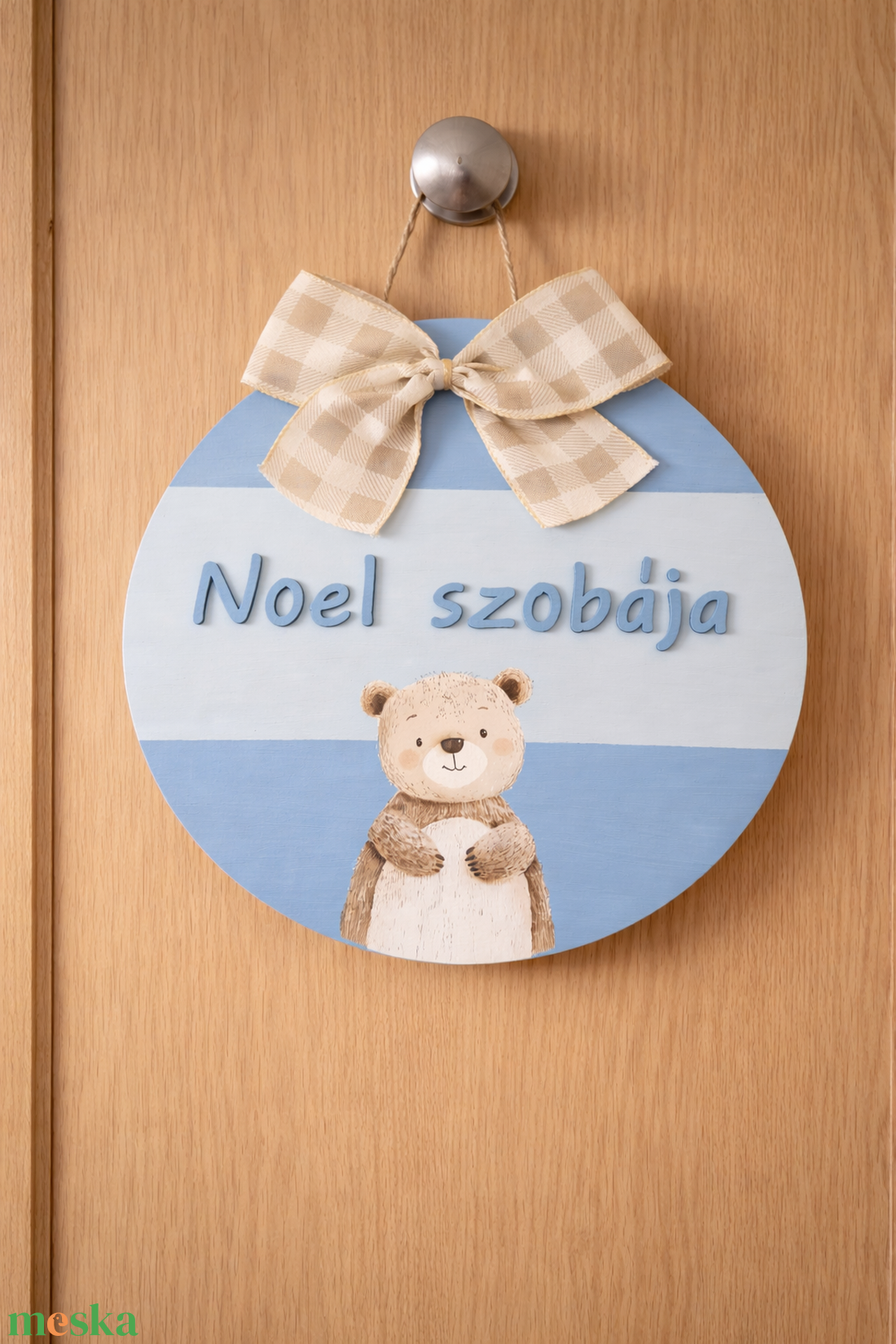 Macis névtábla - baba - mama - babaszoba dekoráció - babanév dekoráció - Meska.hu