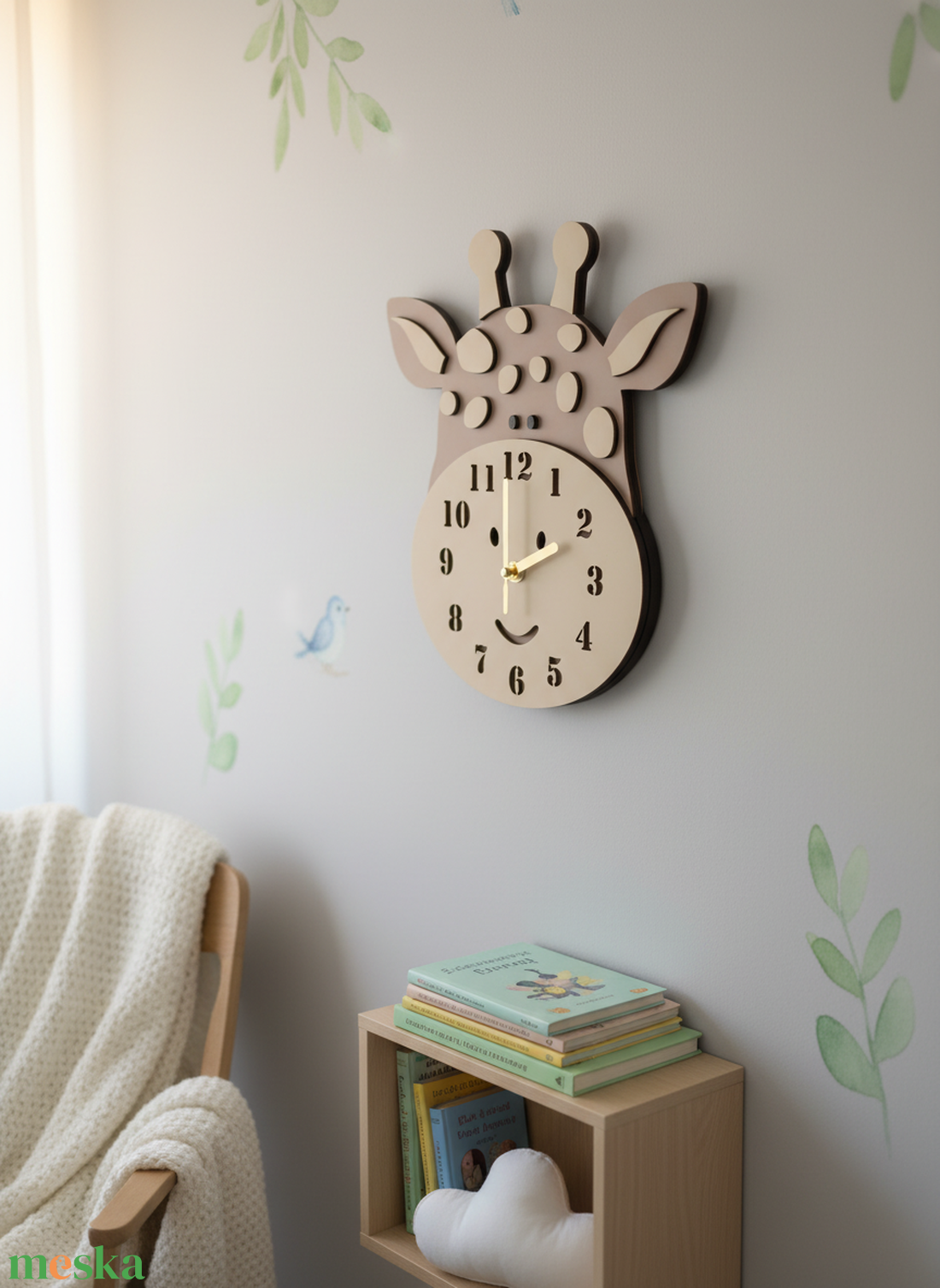 Zsiráfos óra - otthon & életmód - dekoráció - fali és függő dekoráció - falióra & óra - Meska.hu
