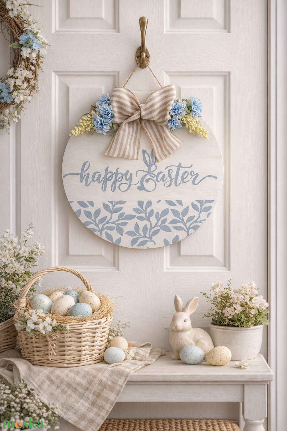 Húsvéti kopogtató - ünnepi díszek, dekorációk - húsvéti díszek és dekorációk - húsvéti ajtódísz, kopogtató - Meska.hu