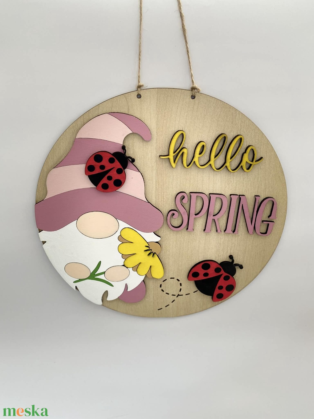 Tavaszi manós táblák - otthon & életmód - dekoráció - ajtó- és ablak dekoráció - ajtódísz & kopogtató - Meska.hu