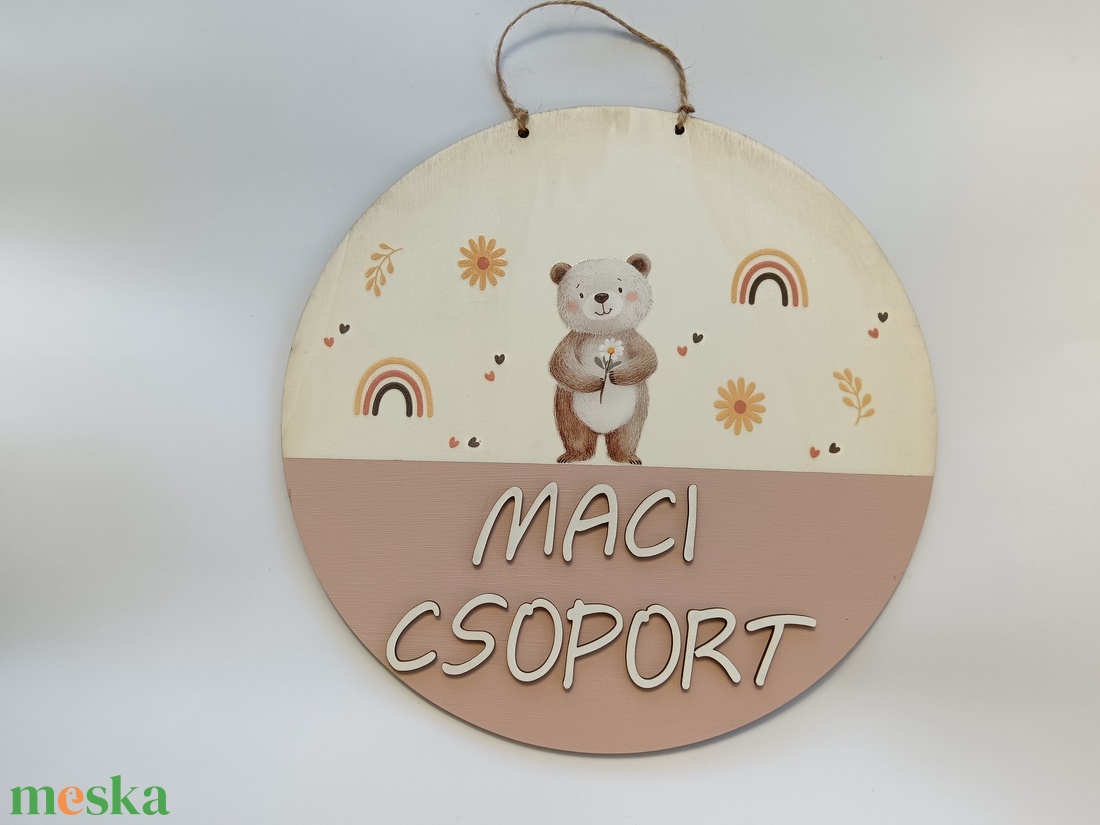 Macis névtábla - baba - mama - babaszoba dekoráció - baba névtábla - Meska.hu