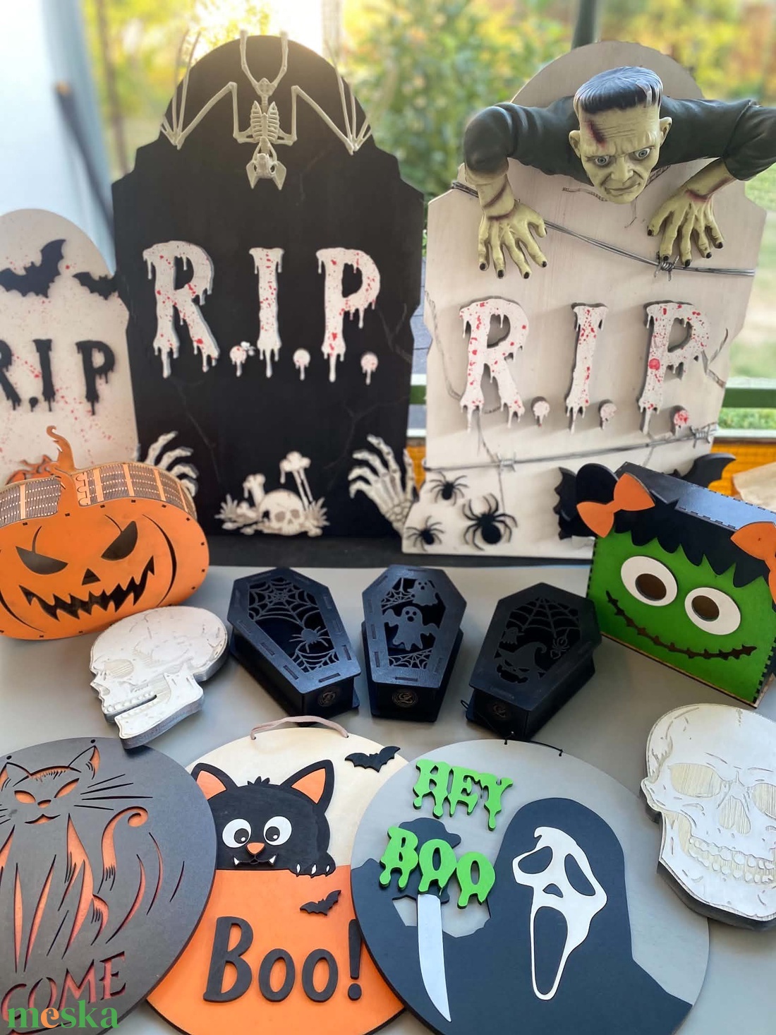 Halloween koporsólámpás - otthon & életmód - dekoráció - halloween - halloweeni lámpás - Meska.hu