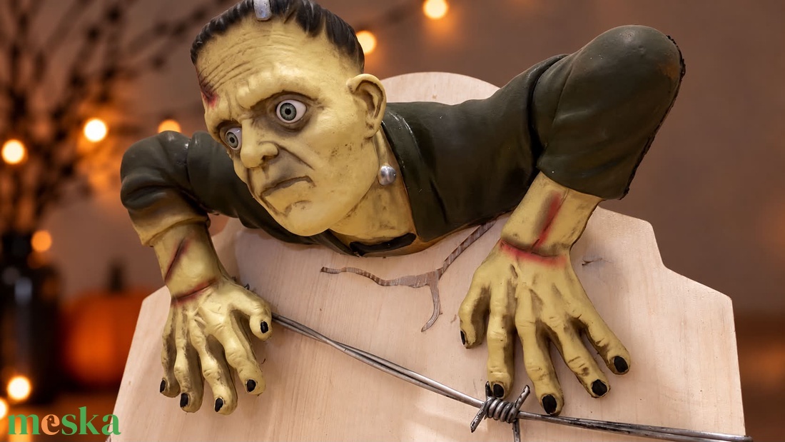 Halloween sírkő zombi dekor - otthon & életmód - dekoráció - halloween - halloweeni dekoráció - Meska.hu