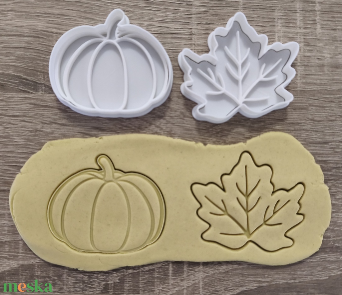 Falevél és tök sütikiszúró - otthon & életmód - konyhafelszerelés, tálalás - sütés, főzés - sütikiszúró - Meska.hu