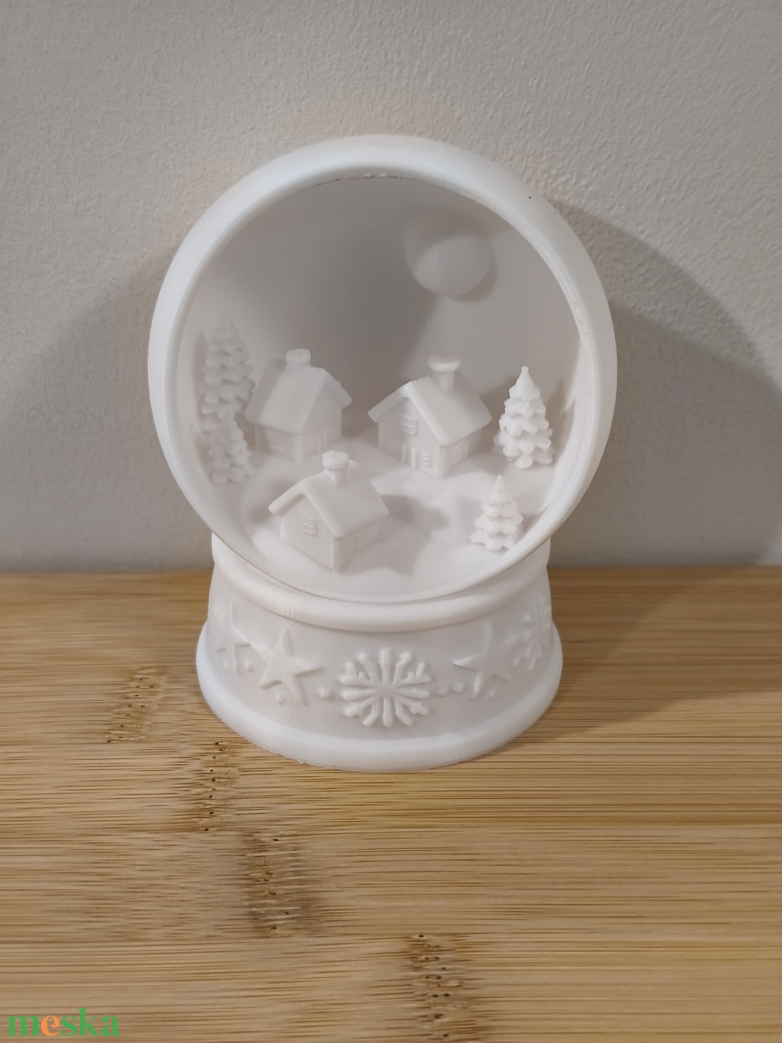 Karácsonyi falus mécsestartó  - karácsony - karácsonyi lakásdekoráció - karácsonyi lakásdíszek - Meska.hu