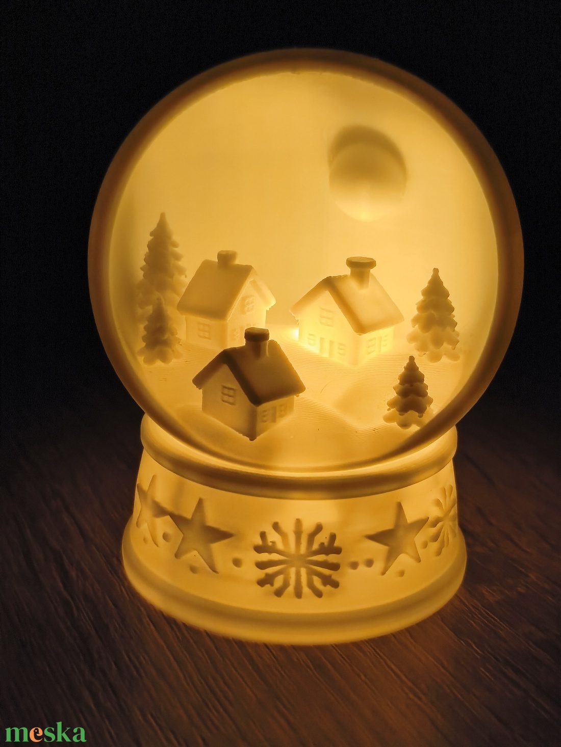 Karácsonyi falus mécsestartó  - karácsony - karácsonyi lakásdekoráció - karácsonyi lakásdíszek - Meska.hu