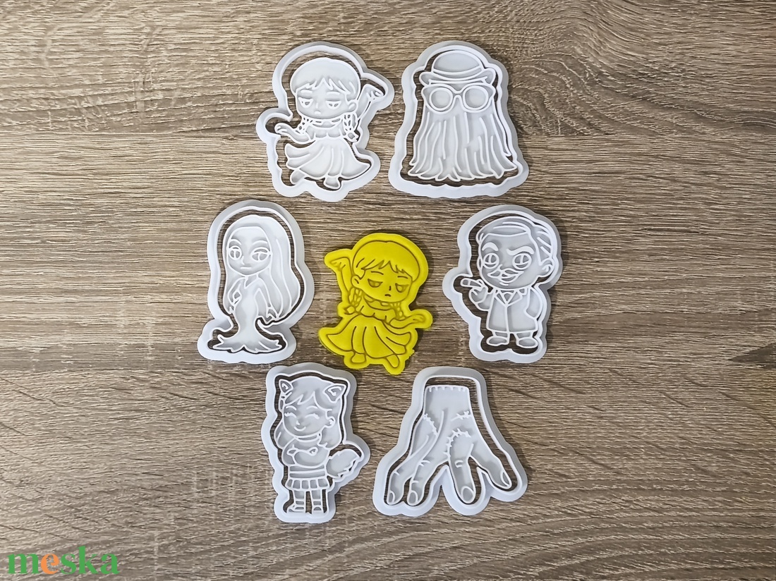 Wednesday sütikiszúró szett (6db) - otthon & életmód - konyhafelszerelés, tálalás - sütés, főzés - sütikiszúró - Meska.hu