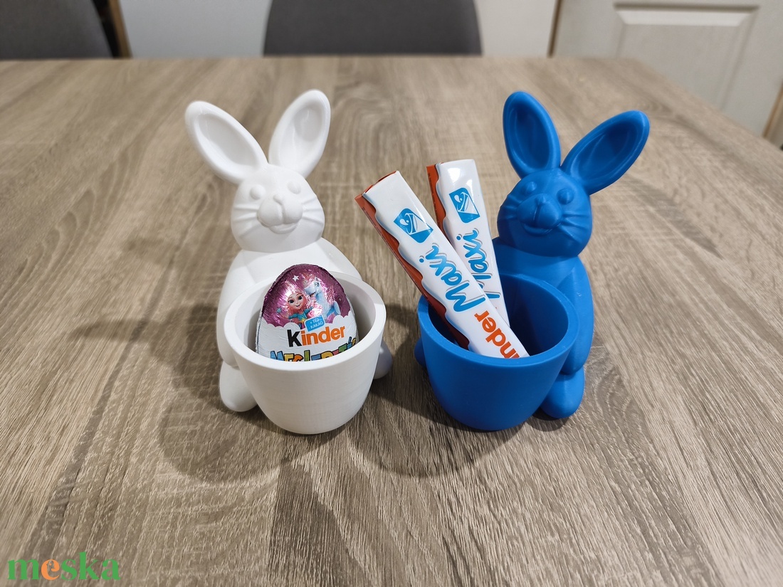 Nyuszi kosárral csokitartó - ünnepi díszek, dekorációk - húsvéti díszek és dekorációk - húsvéti ajándékátadó - Meska.hu