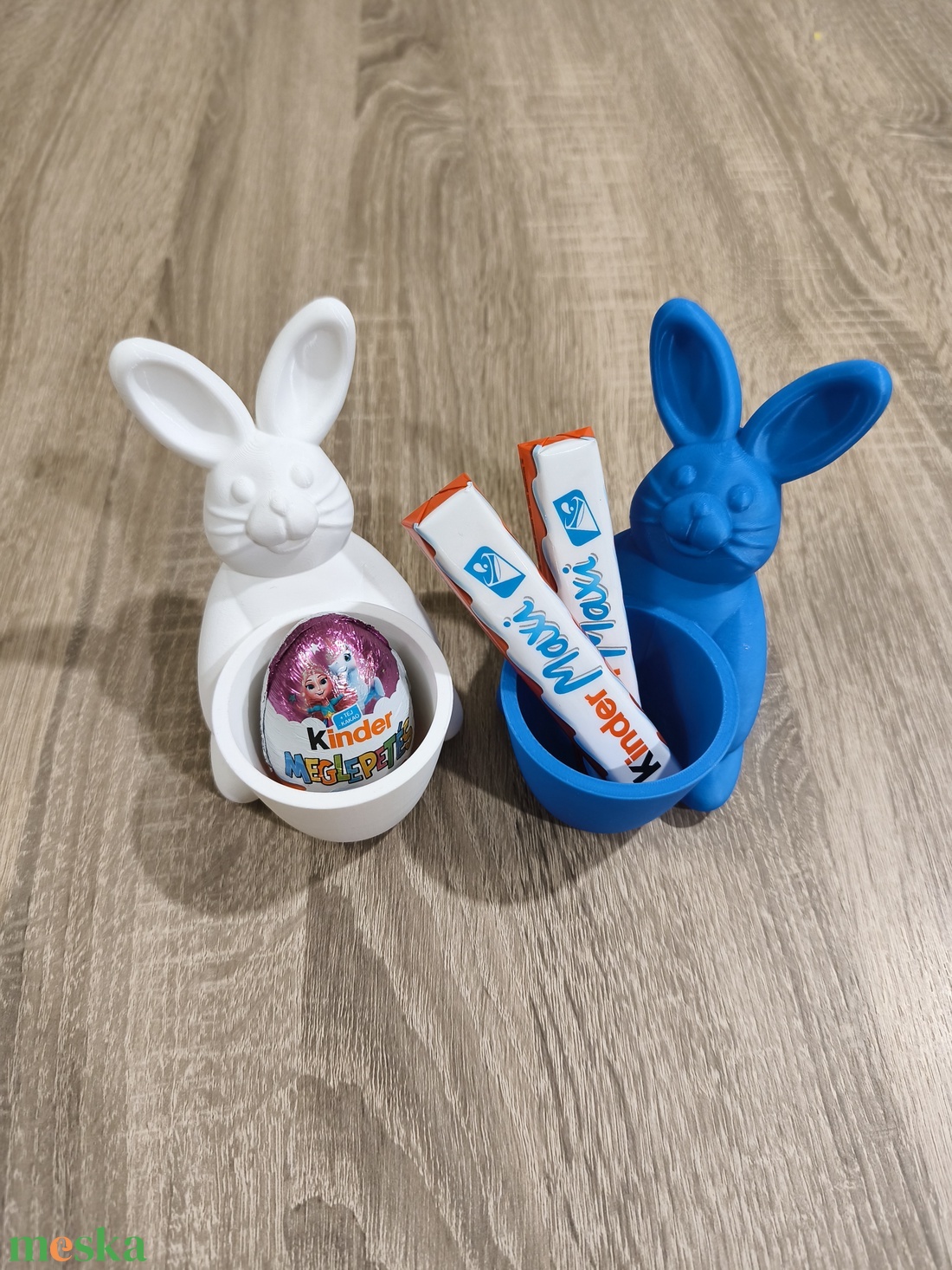 Nyuszi kosárral csokitartó - ünnepi díszek, dekorációk - húsvéti díszek és dekorációk - húsvéti ajándékátadó - Meska.hu