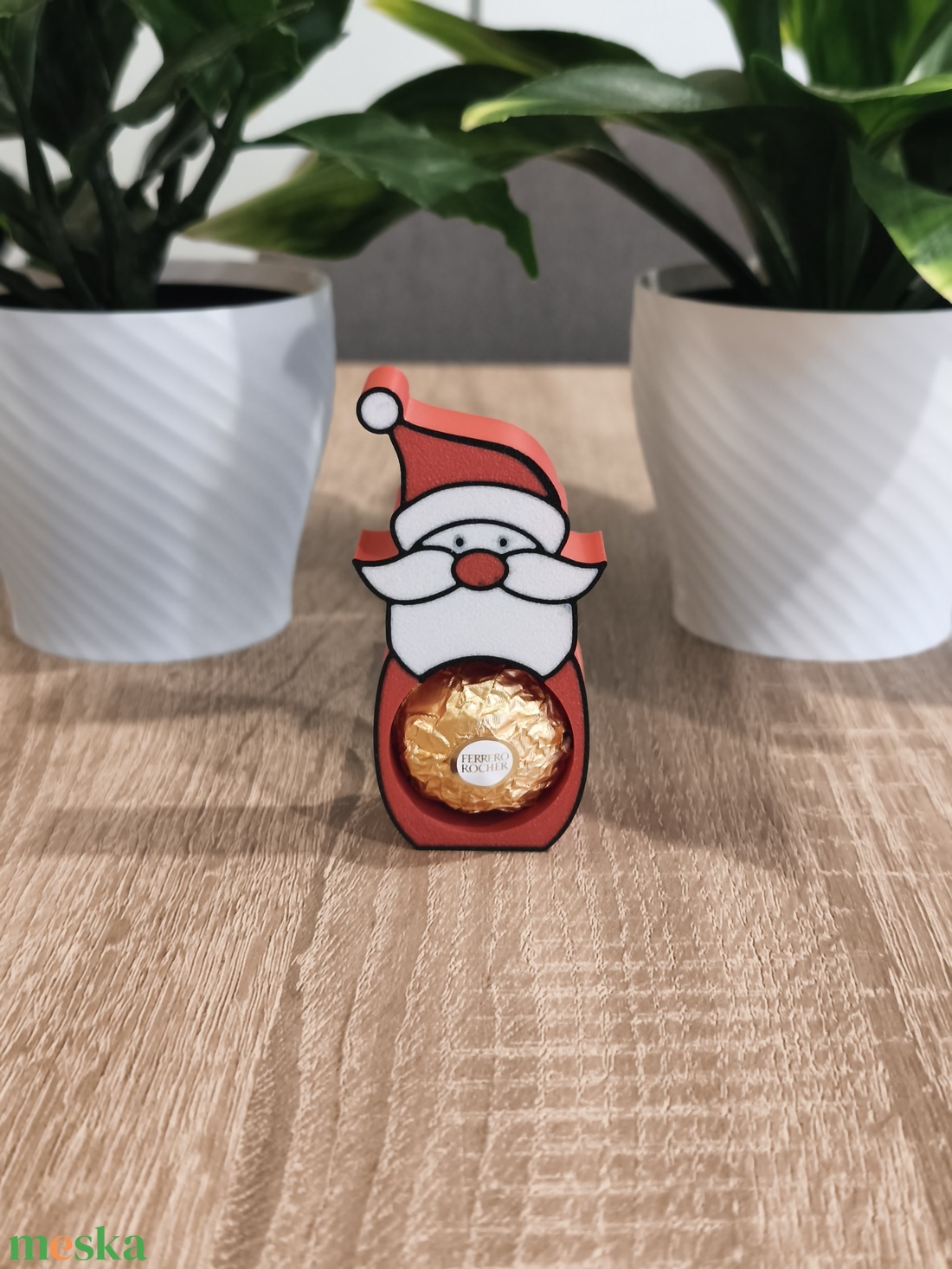 Mikulás Ferrero Rocher tartó - karácsony - karácsonyi lakásdekoráció - karácsonyi manók, figurák - Meska.hu