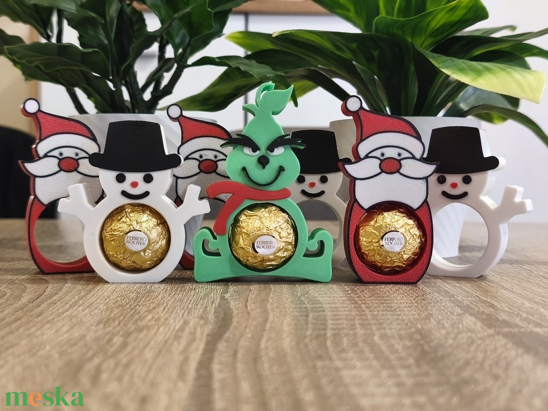 Mikulás Ferrero Rocher tartó - karácsony - karácsonyi lakásdekoráció - karácsonyi manók, figurák - Meska.hu