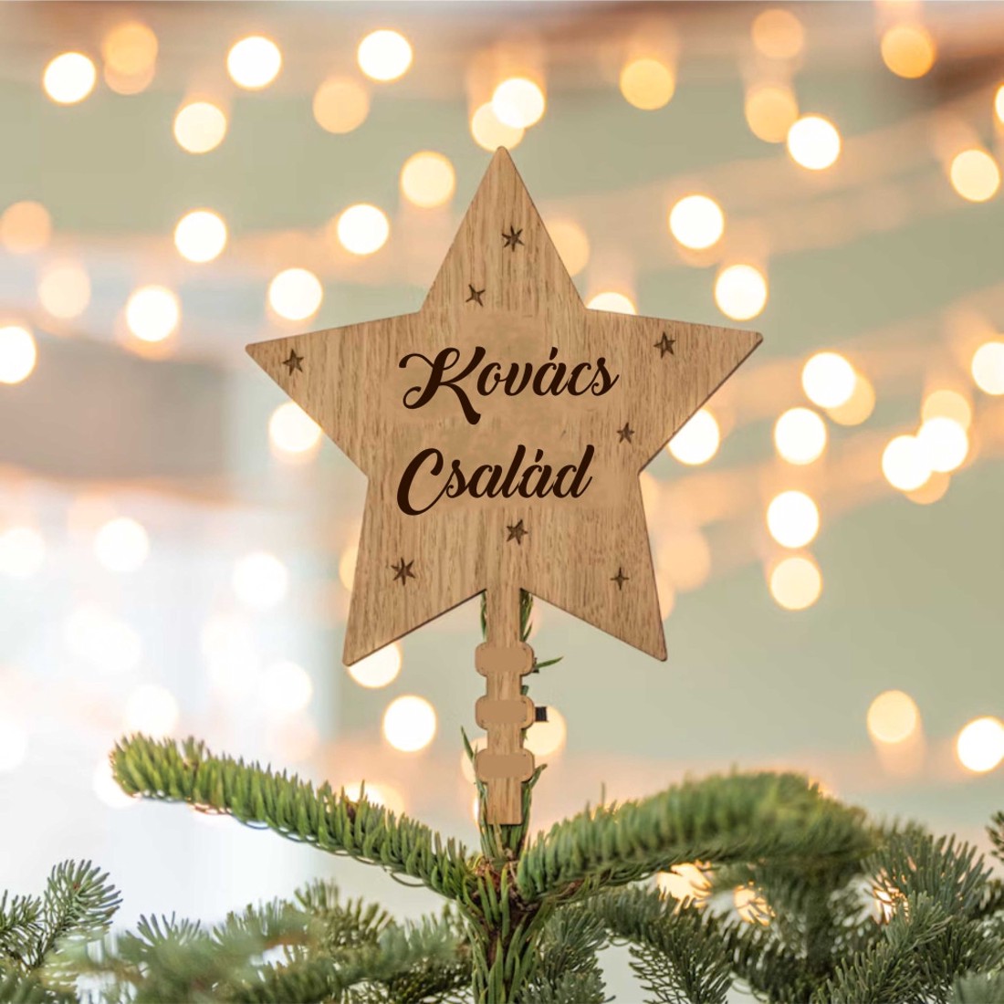 Karácsonyfa csúcsdísz megszemélyesítve - karácsony - karácsonyi lakásdekoráció - karácsonyfadíszek - Meska.hu