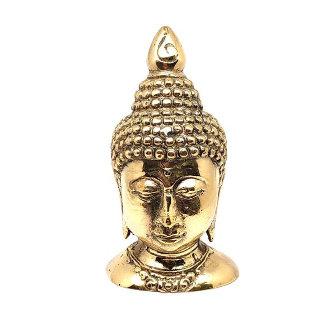 Réz figura Buddha fej arany 11x6cm - otthon & életmód - dekoráció - spiritualitás - Meska.hu