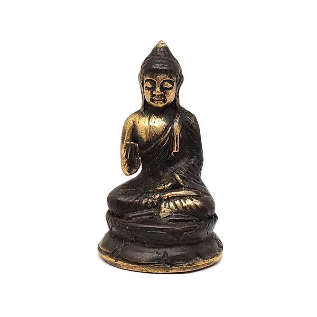 Réz figura Buddha védelmező óarany 7x4,5cm - otthon & életmód - dekoráció - spiritualitás - Meska.hu