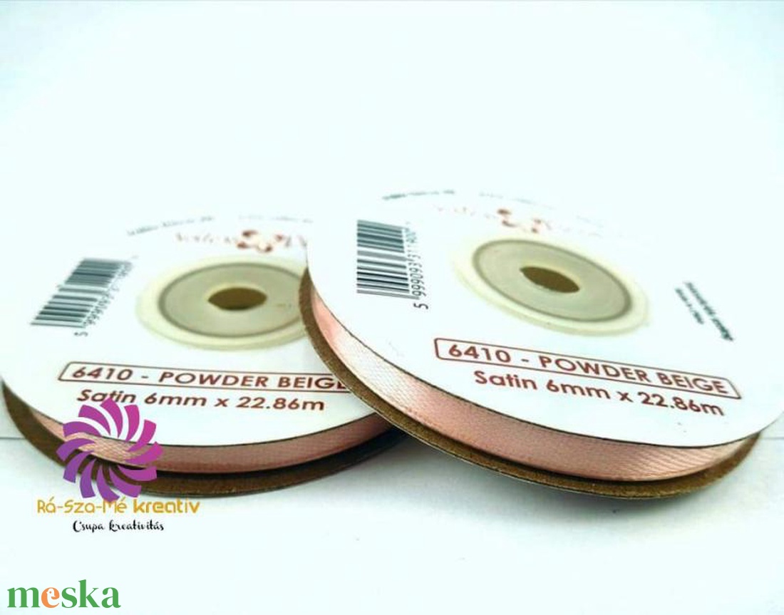 Szatén szalag 6mmx22,86m - púder bézs - kellékek & szerszámok - rövidáru - szalag, pánt - szatén szalag - Meska.hu Szatén szalag 6mmx22,86m - púder bézs - kellékek & szerszámok - rövidáru - szalag, pánt - szatén szalag - Meska.hu