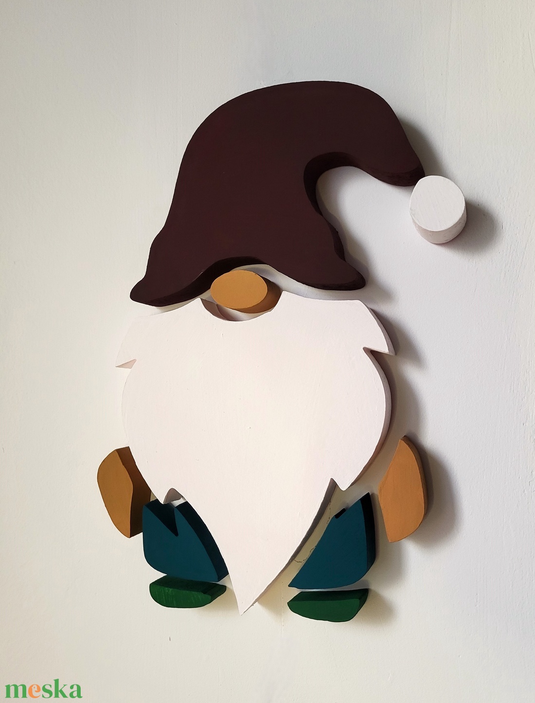 Karácsonyi manó fali dekor - otthon & életmód - dekoráció - kép & falikép - 3d képek - Meska.hu