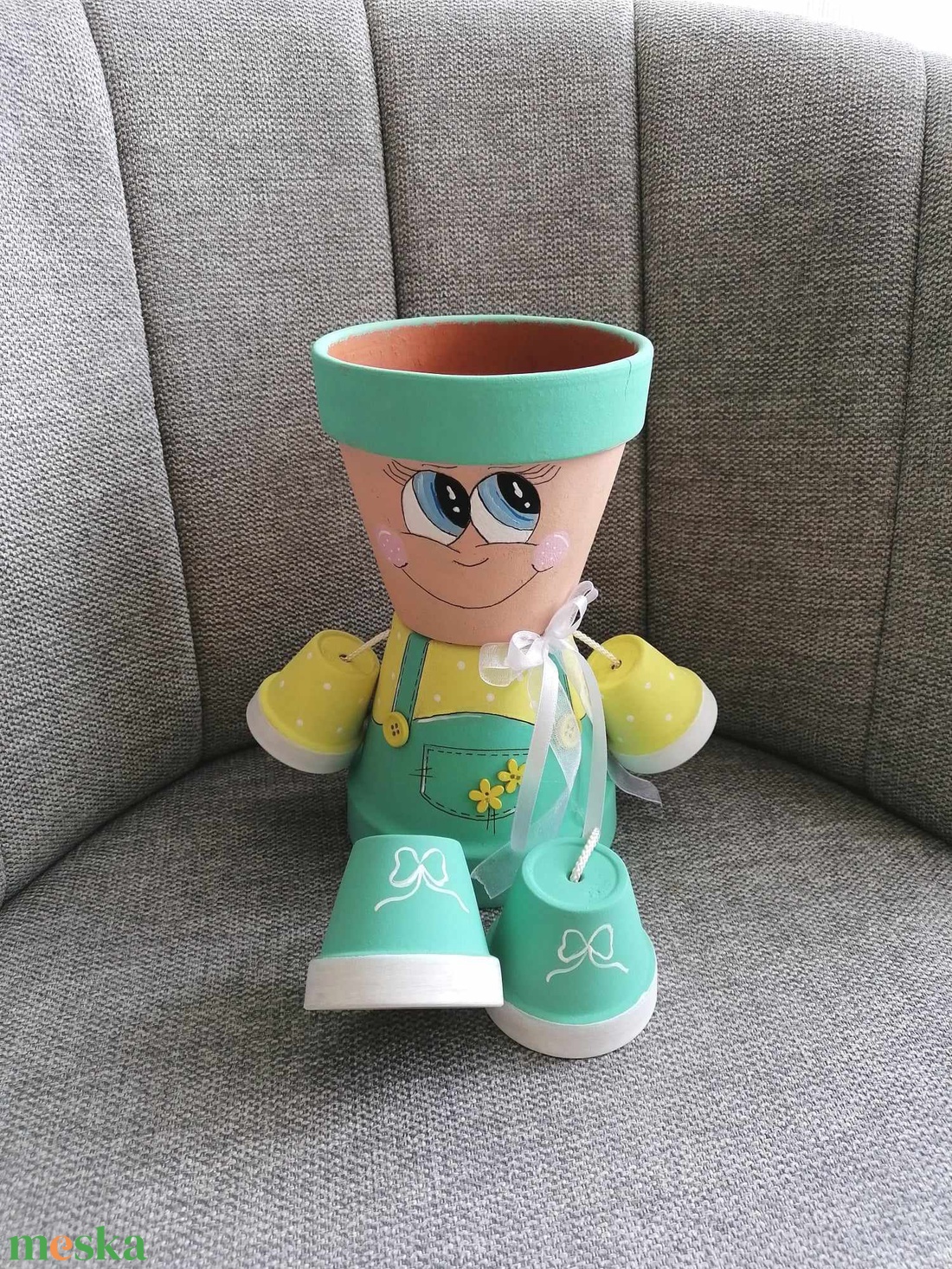 cserépfigura - otthon & életmód - dekoráció - virágdísz és tartó - cserép & kaspó - Meska.hu