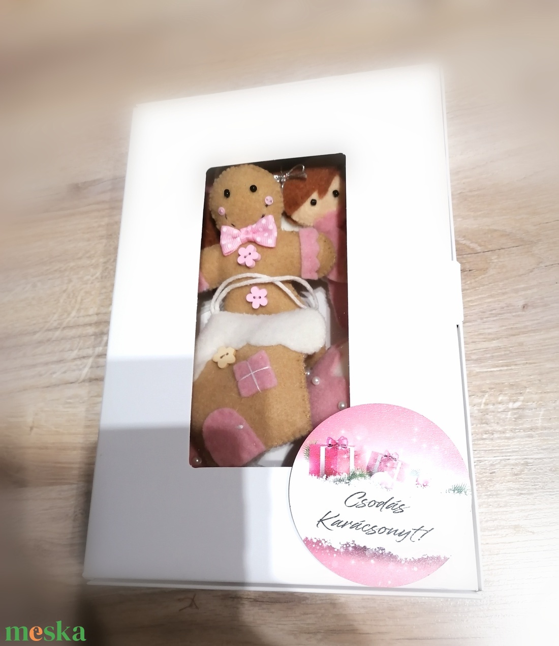 Filc dísz box  - karácsony - karácsonyi lakásdekoráció - karácsonyfadíszek - Meska.hu