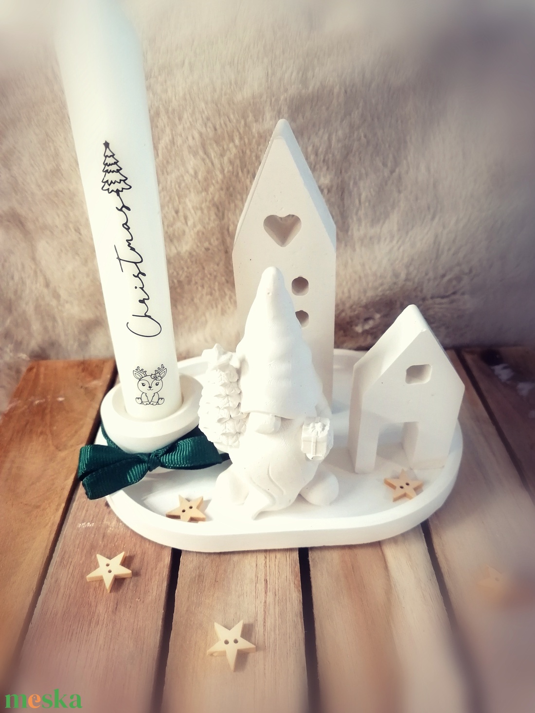 Manós karácsonyi dísz  - karácsony - karácsonyi lakásdekoráció - karácsonyi lakásdíszek - Meska.hu