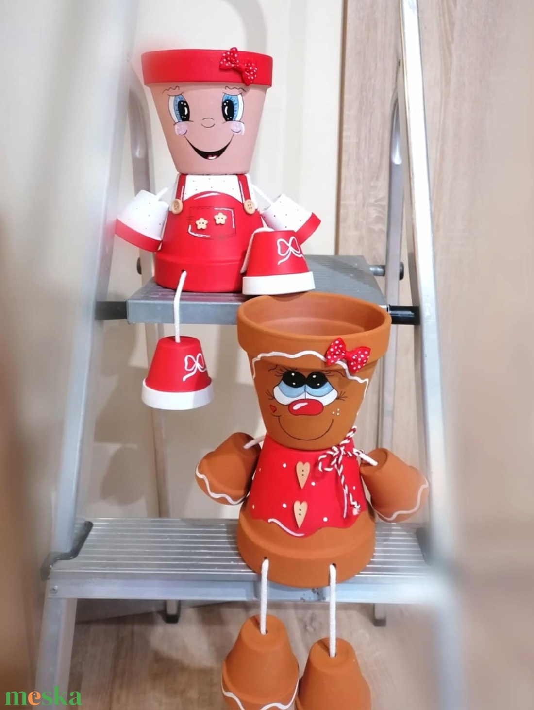 2 db cserépbaba - kellékek & szerszámok - dekorációs kellékek - figurák - Meska.hu