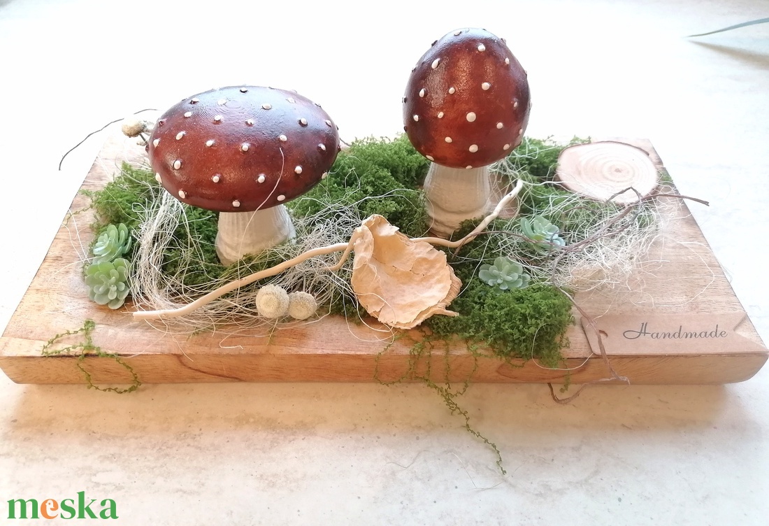 Kerámia gomba 2 db - otthon & életmód - dekoráció - asztal és polc dekoráció - asztaldísz - Meska.hu