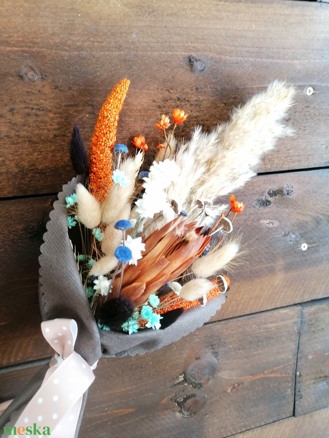 Szárazvirág csokor  - otthon & életmód - dekoráció - virágdísz és tartó - csokor & virágdísz - Meska.hu