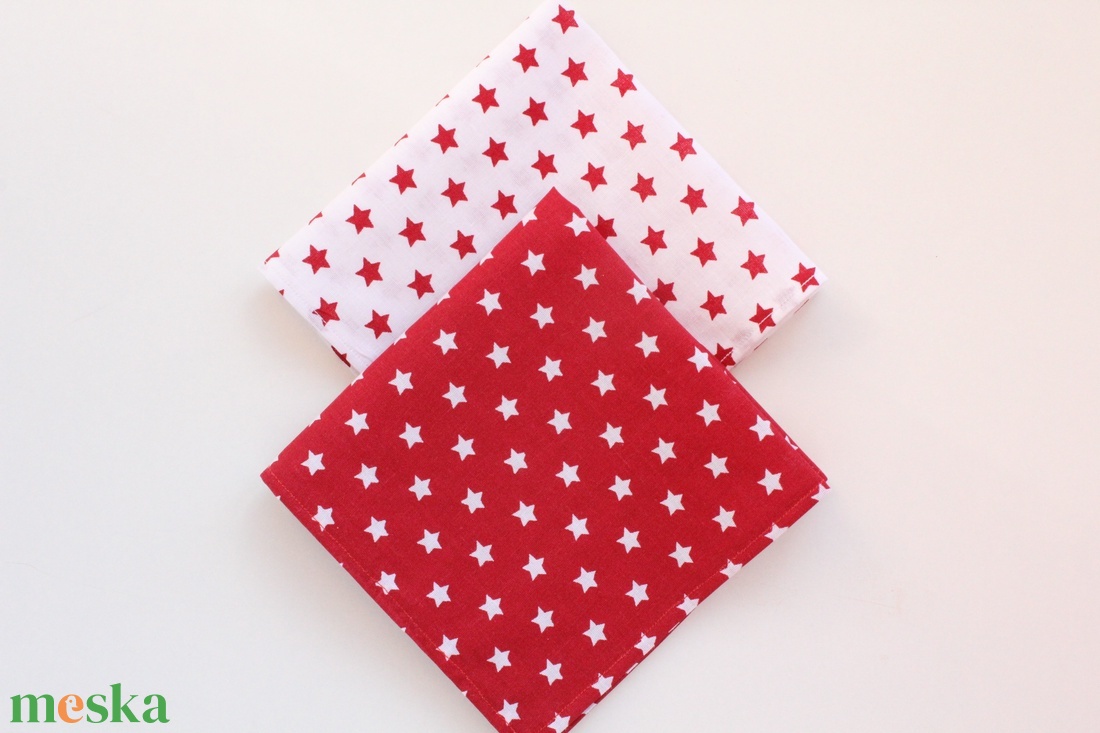 2 db textil szalvéta, 100% pamutvászon - piros alapon fehér csillagos és fehér alapon piros csillagos mintával - otthon & életmód - konyhafelszerelés, tálalás - konyhai textil - szalvéta - Meska.hu 2 db textil szalvéta, 100% pamutvászon - piros alapon fehér csillagos és fehér alapon piros csillagos mintával - otthon & életmód - konyhafelszerelés, tálalás - konyhai textil - szalvéta - Meska.hu