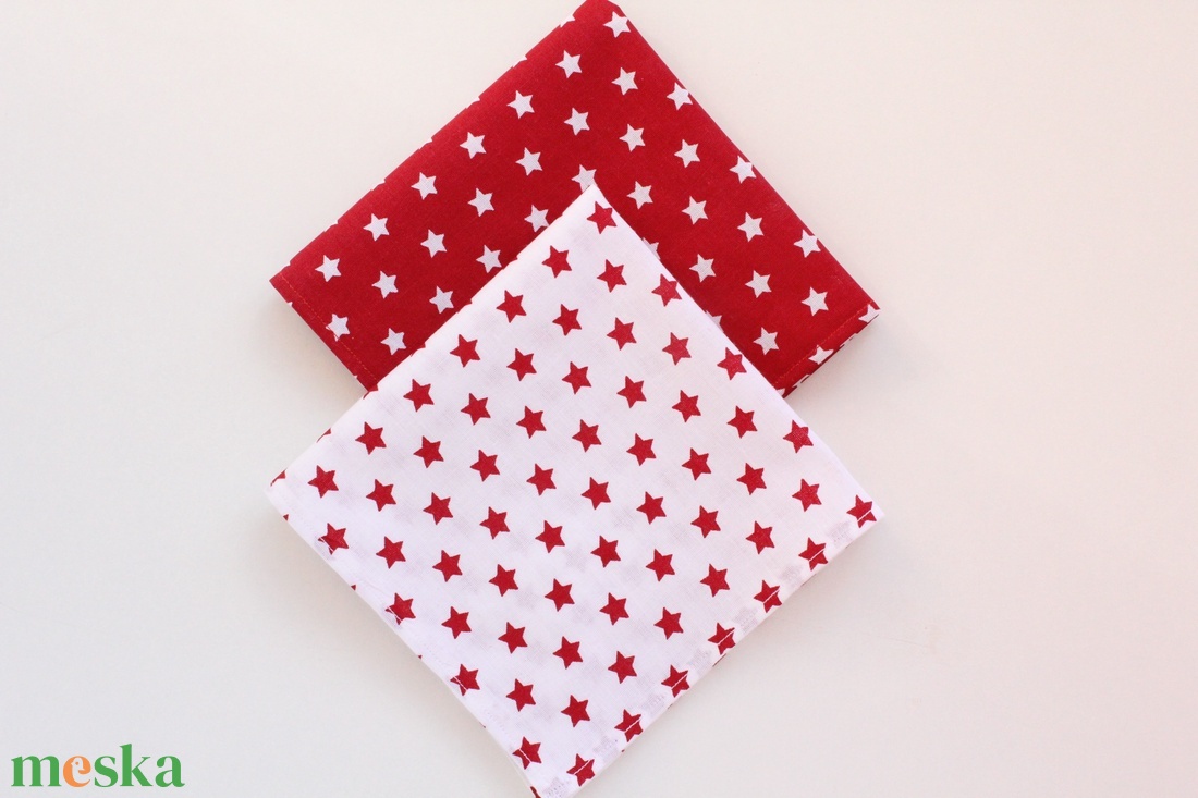 2 db textil szalvéta, 100% pamutvászon - piros alapon fehér csillagos és fehér alapon piros csillagos mintával - otthon & életmód - konyhafelszerelés, tálalás - konyhai textil - szalvéta - Meska.hu 2 db textil szalvéta, 100% pamutvászon - piros alapon fehér csillagos és fehér alapon piros csillagos mintával - otthon & életmód - konyhafelszerelés, tálalás - konyhai textil - szalvéta - Meska.hu