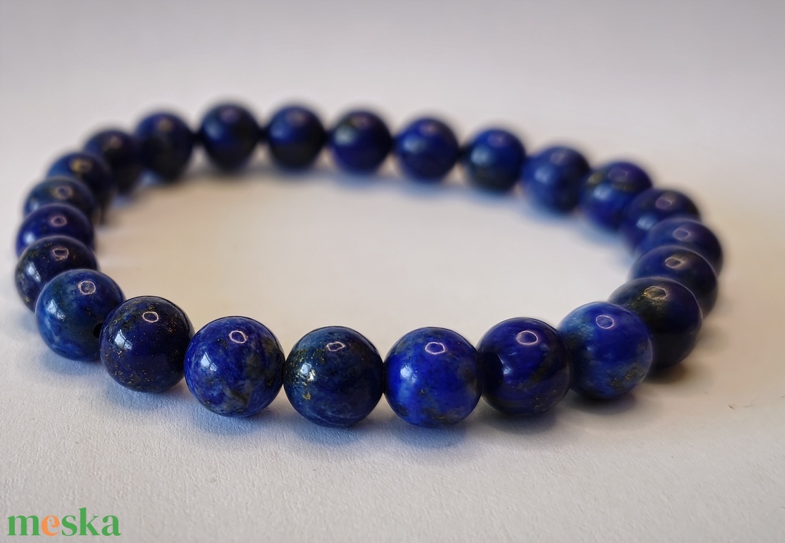 Lapis Lazuli karkötő A minőség 8mm - ékszer - karkötő - ásványkarkötő - Meska.hu