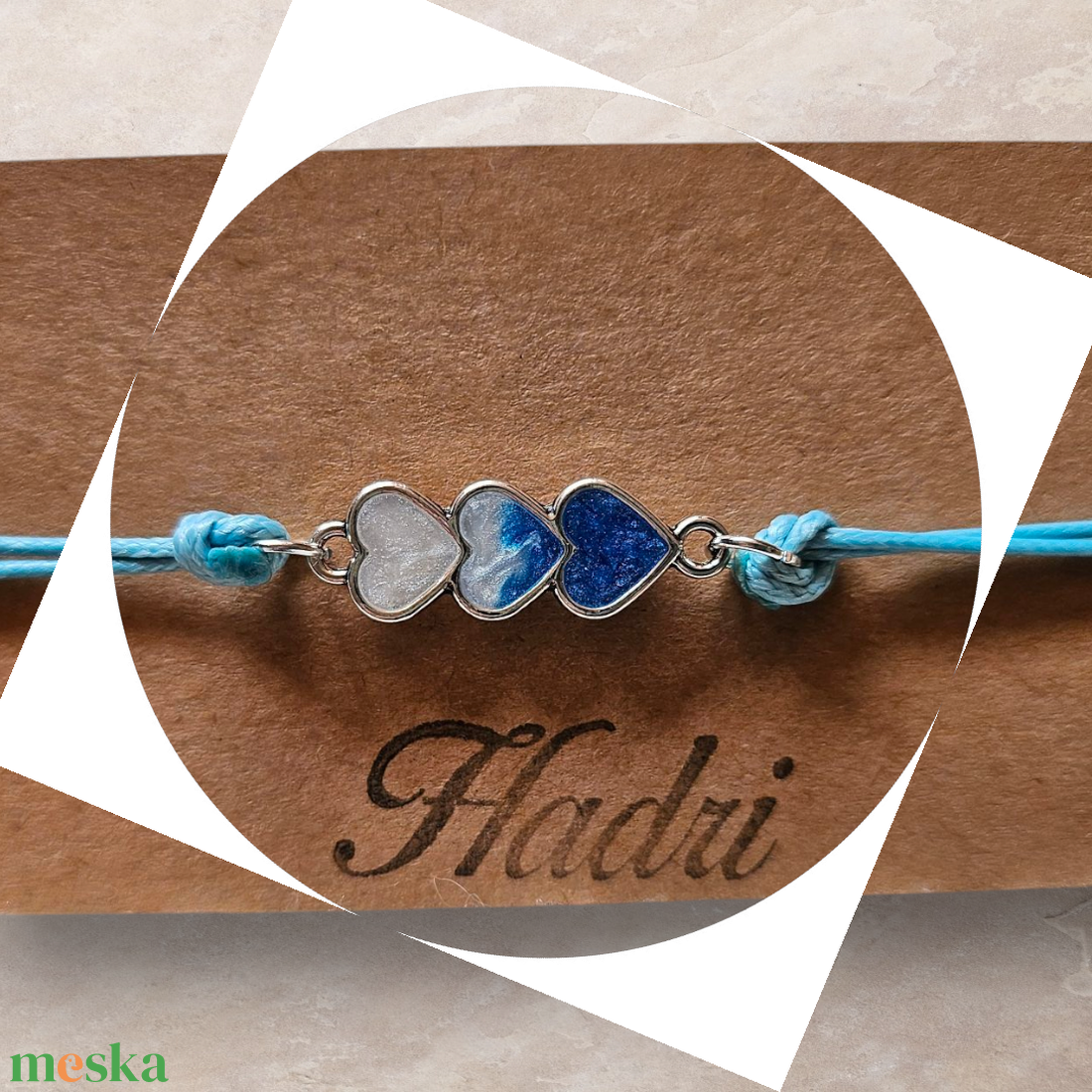 Epoxy karkötő  - ékszer - karkötő - karkötő medállal - Meska.hu