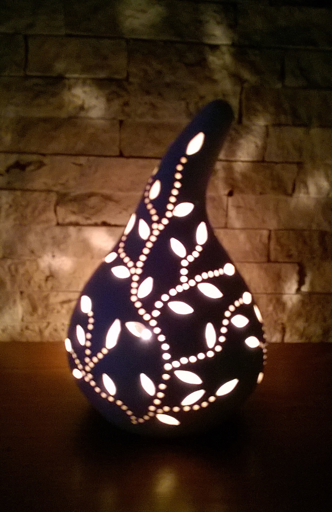 ,Apró Leveles Lopótök Formájú Kerámia Mécses tartó -  - Meska.hu