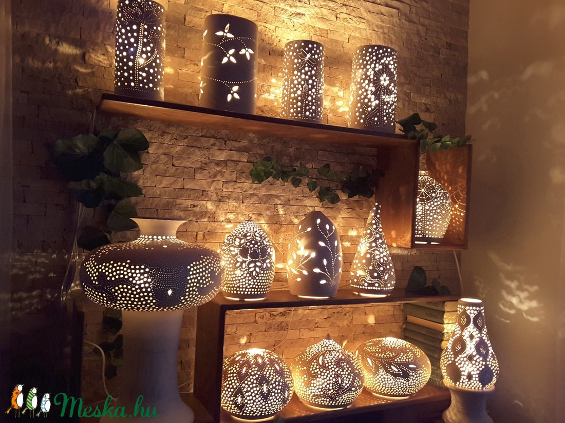 ,Keleti Varázslat Kerámia Éjjeli Lámpa Hangulat Fény -  - Meska.hu