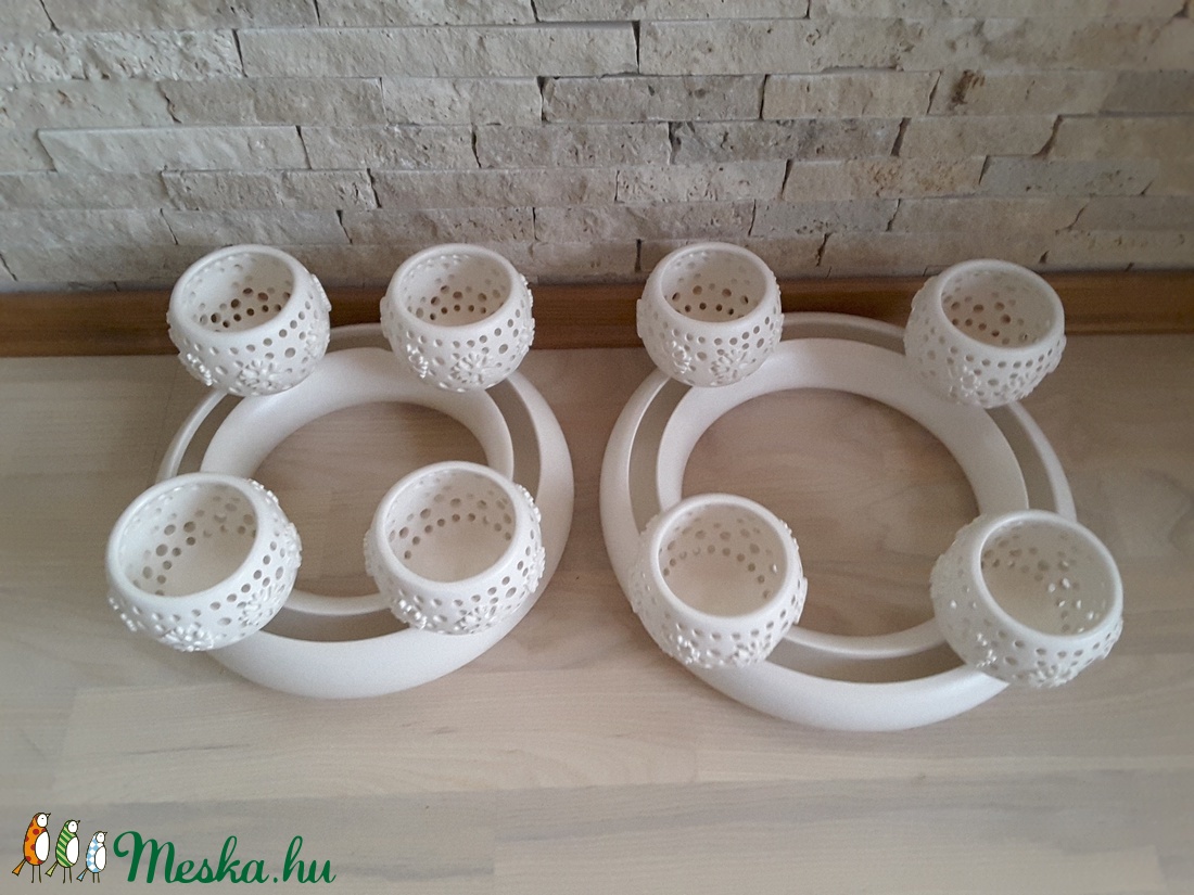 Adrienn Rendelése!,Hópelyhes Variálható Kerámia Adventi Koszorú -  - Meska.hu