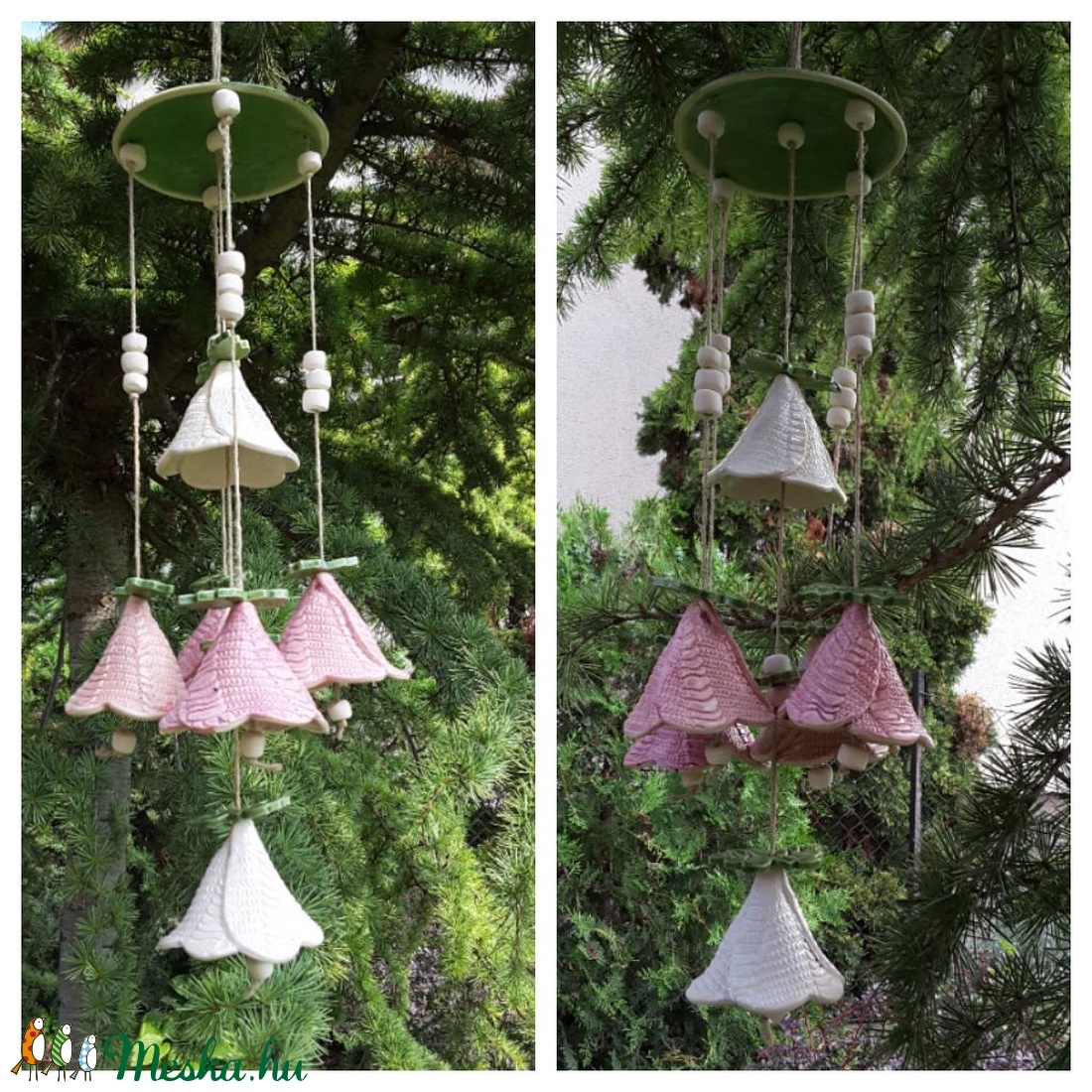 ,Púder Színek HangjátékaKerámia Szélcsengő  -  - Meska.hu