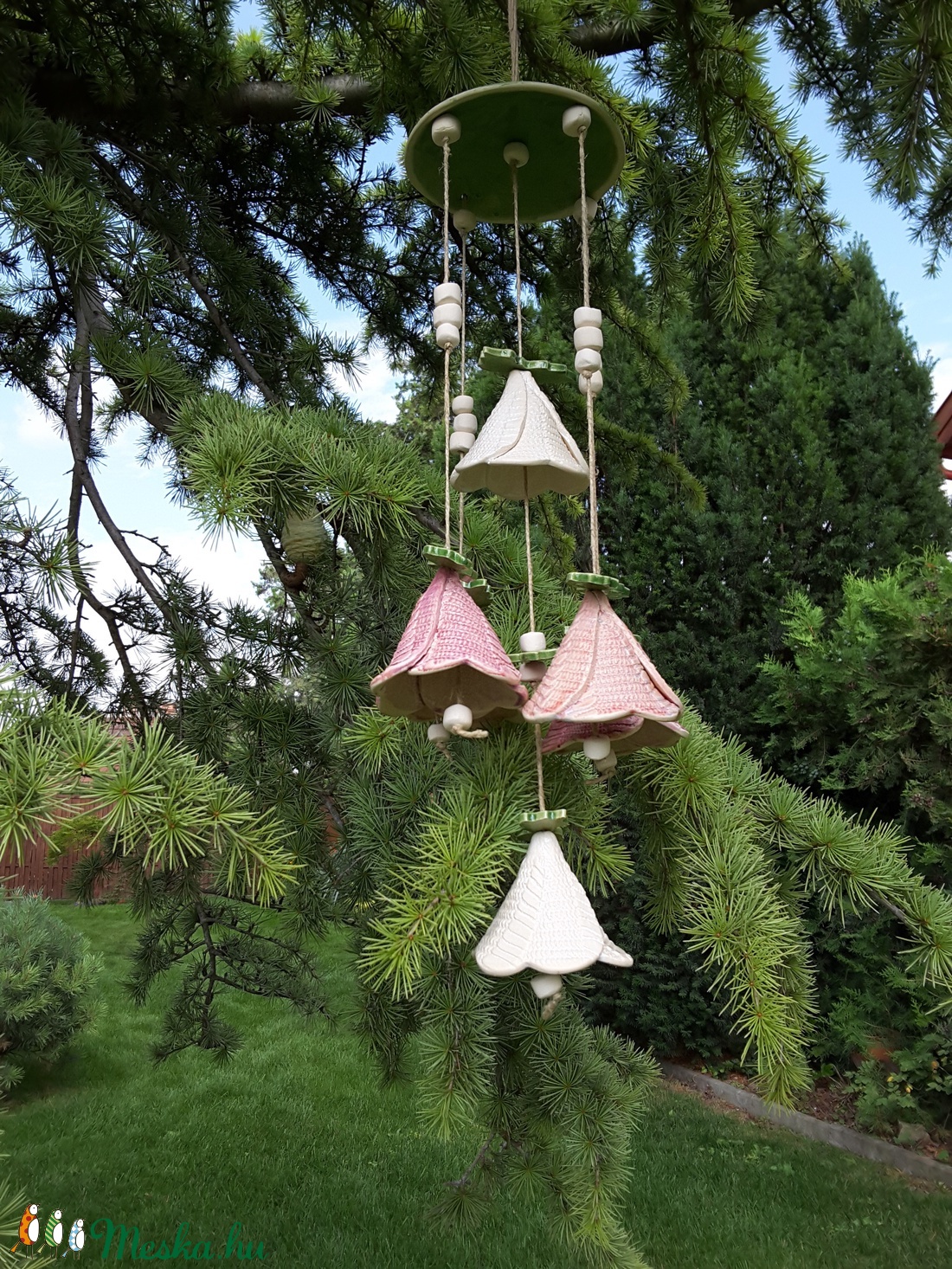 ,Púder Színek HangjátékaKerámia Szélcsengő  -  - Meska.hu