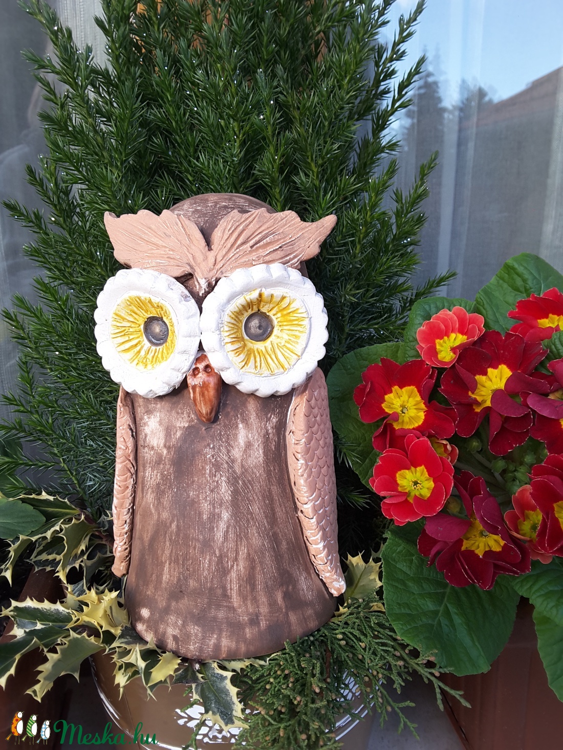 ,Nagy Kerti BagolyKerámia Lakás,Kerti Dísz -  - Meska.hu