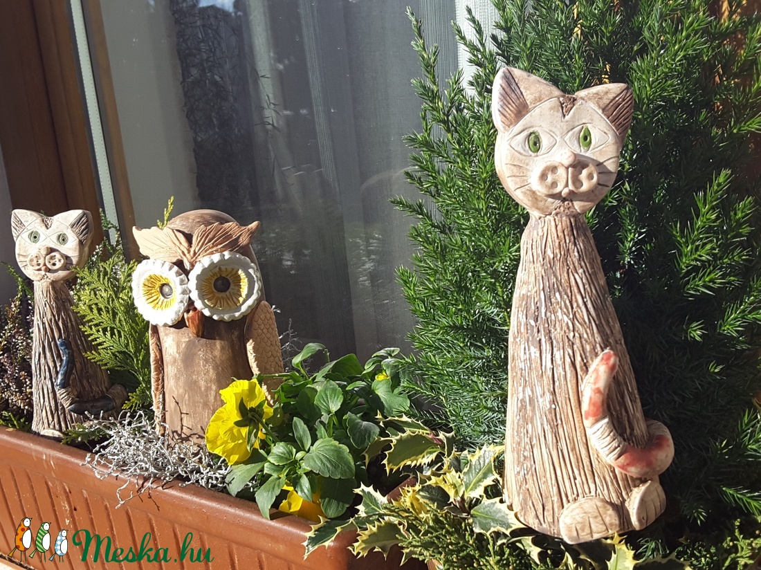 ,Nagy Kerti BagolyKerámia Lakás,Kerti Dísz -  - Meska.hu